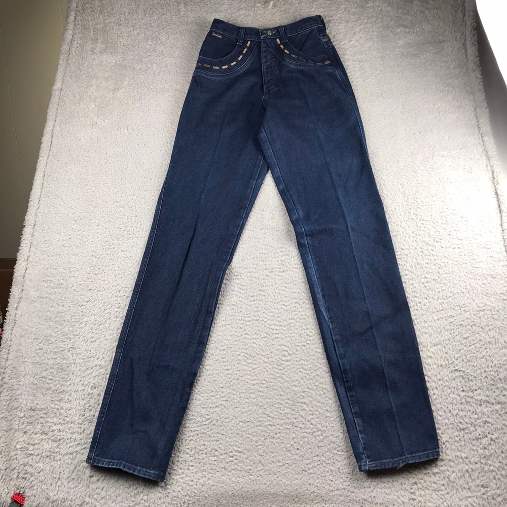 Vtg Wrangler SilverLake Jeans Womens 1/2 (25x36)Embroidered Western Bareback USA